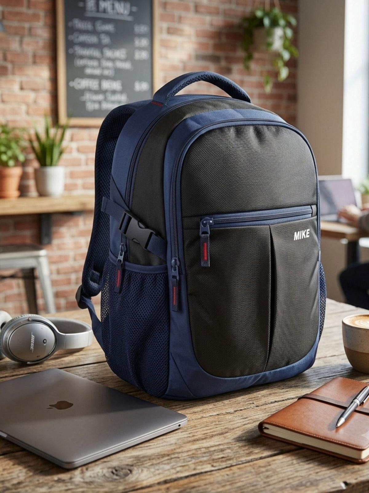 Mike Pro Vault Backpack - Navy Blue & Black