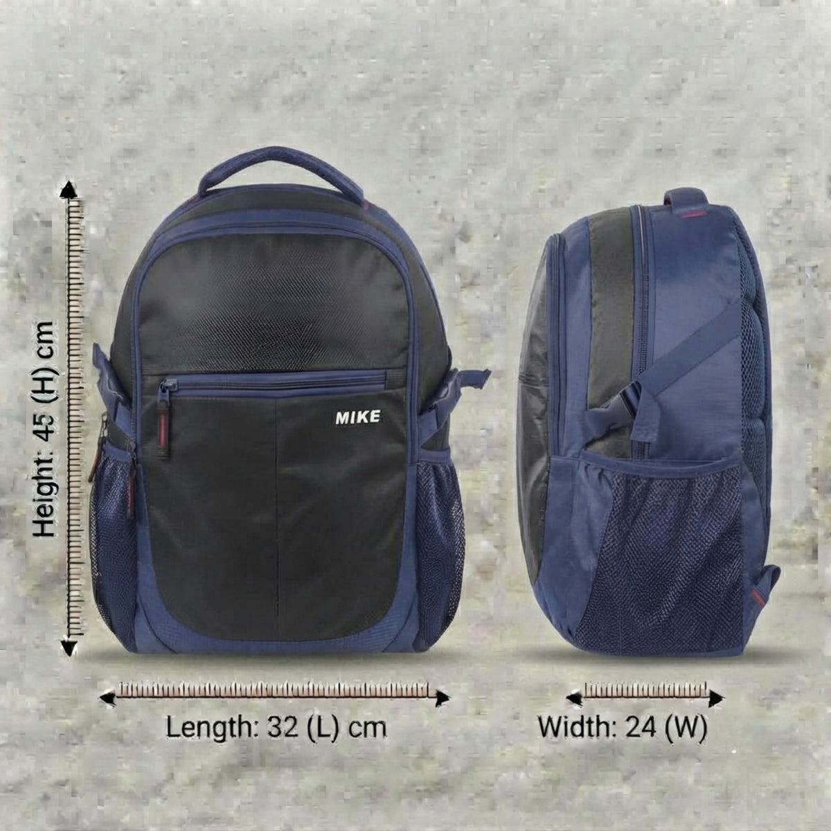 Mike Pro Vault Backpack - Navy Blue & Black