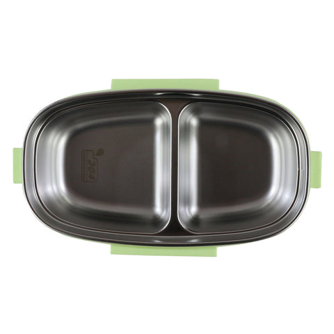 Image of Smily kiddos Stainless Steel Lunch Box Small Robot Theme - Green -3+ years