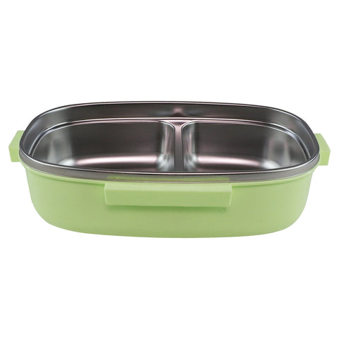 Image of Smily kiddos Stainless Steel Lunch Box Small Robot Theme - Green -3+ years