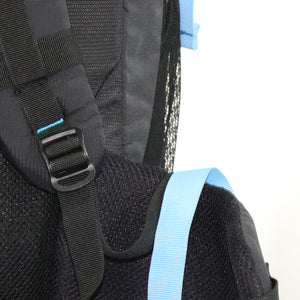 Mike Adventure Trekking Backpack and PU Leather Duffel Bag (60L+27L Black and Blue)