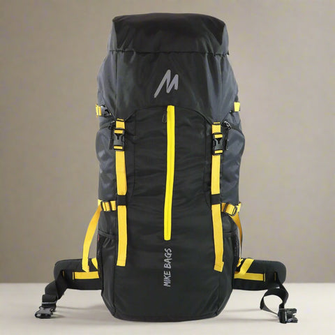 Image of Mike Adventure Trekking Backpack - Black and Yellow