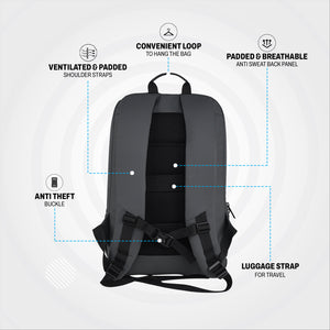 Mike Signature Laptop Backpack - Grey