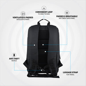Mike Signature Laptop Backpack - Black