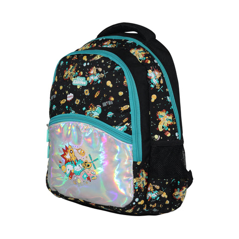 Image of Smily Kiddos 10 ltrs Backpack Space Theme | Black