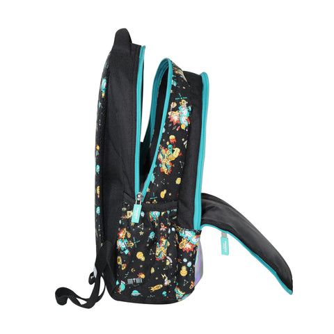 Image of Smily Kiddos 10 ltrs Backpack Space Theme | Black