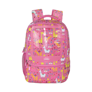 Smily Kiddos 17 inch Backpack Animal Theme | Pink