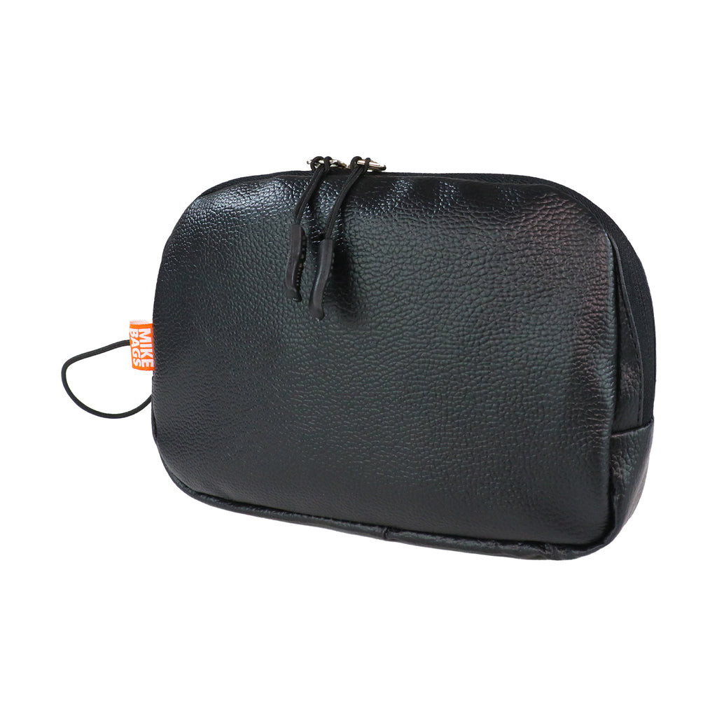 Mike Pu Leather Multipurpose Pouch - Black