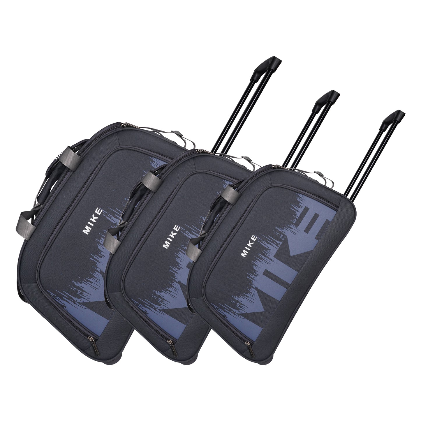 Mike City Cruiser Duffle Trolley Bag Set of 3 – Grey