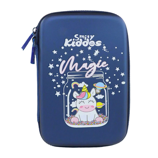 Smily Kiddos Single Compartment EVA Pencil Case - Magic Unicorn Blue