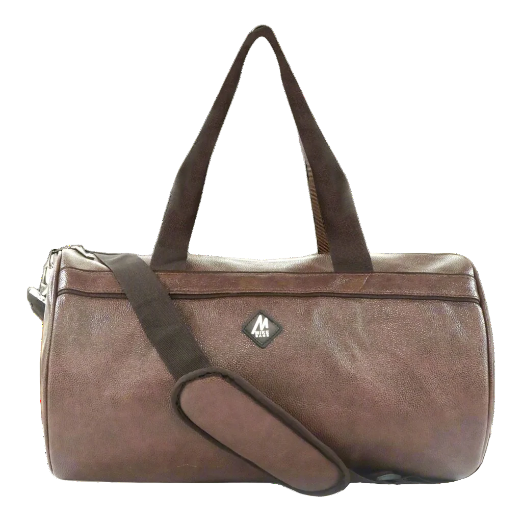 Mike PU Leather Duffel Bag - Brown