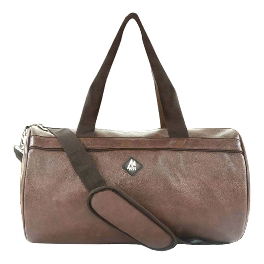 Mike PU Leather Duffel Bag - Brown