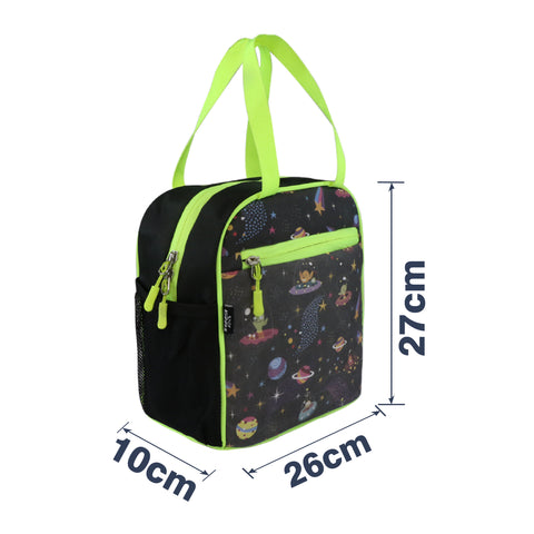 Image of 3 in 1 School Bag Includes lunch bag, 14 inch School Bags, & pencil case in box packing (1 Set/Rainbow Theme)