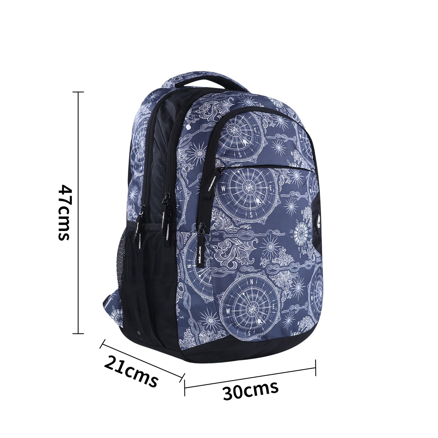 Mike Splendid 29L Laptop Backpack- Navy Blue & Black