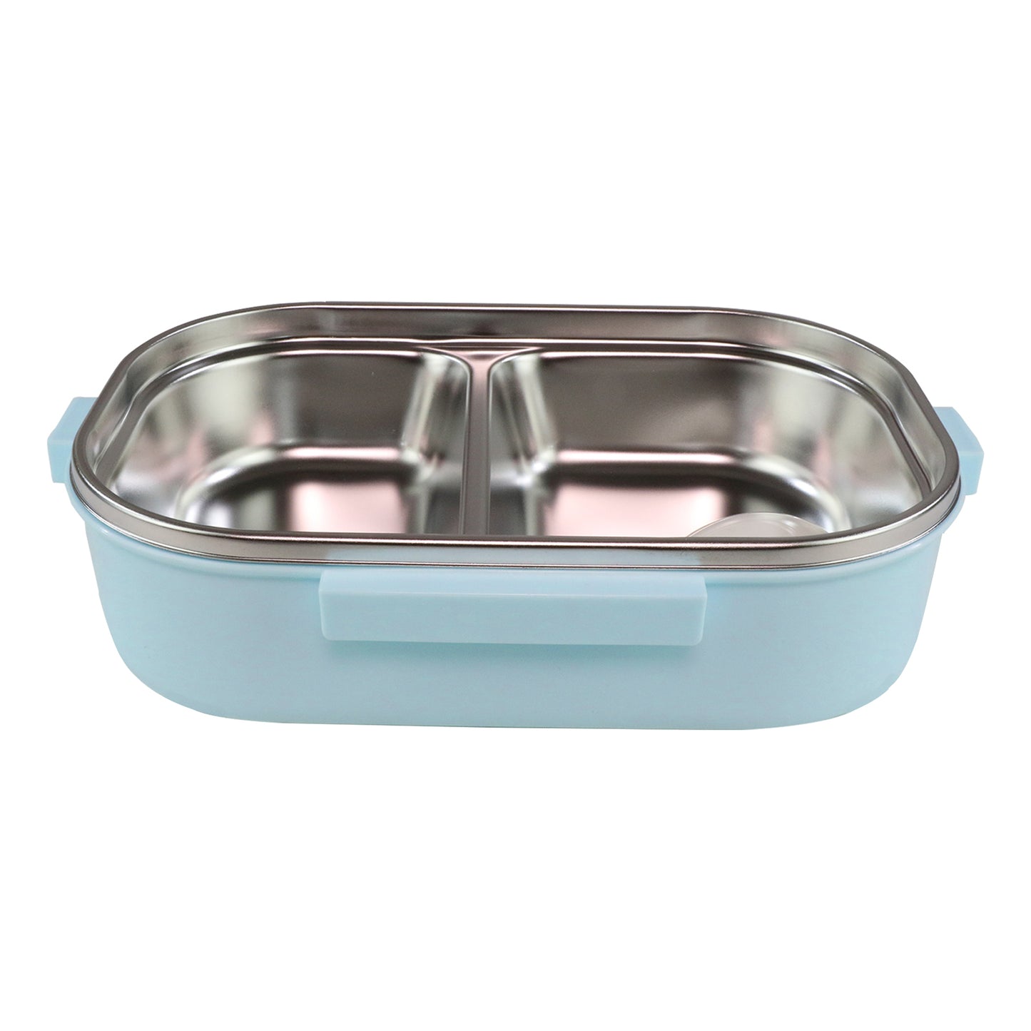 Smily kiddos Stainless Steel Skater Dino Theme Lunch Box - Light blue - medium for 3+ years