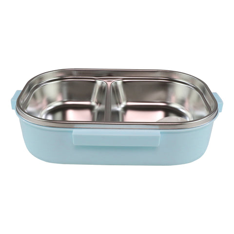 Image of Smily kiddos Stainless Steel Skater Dino Theme Lunch Box - Light blue - medium for 3+ years