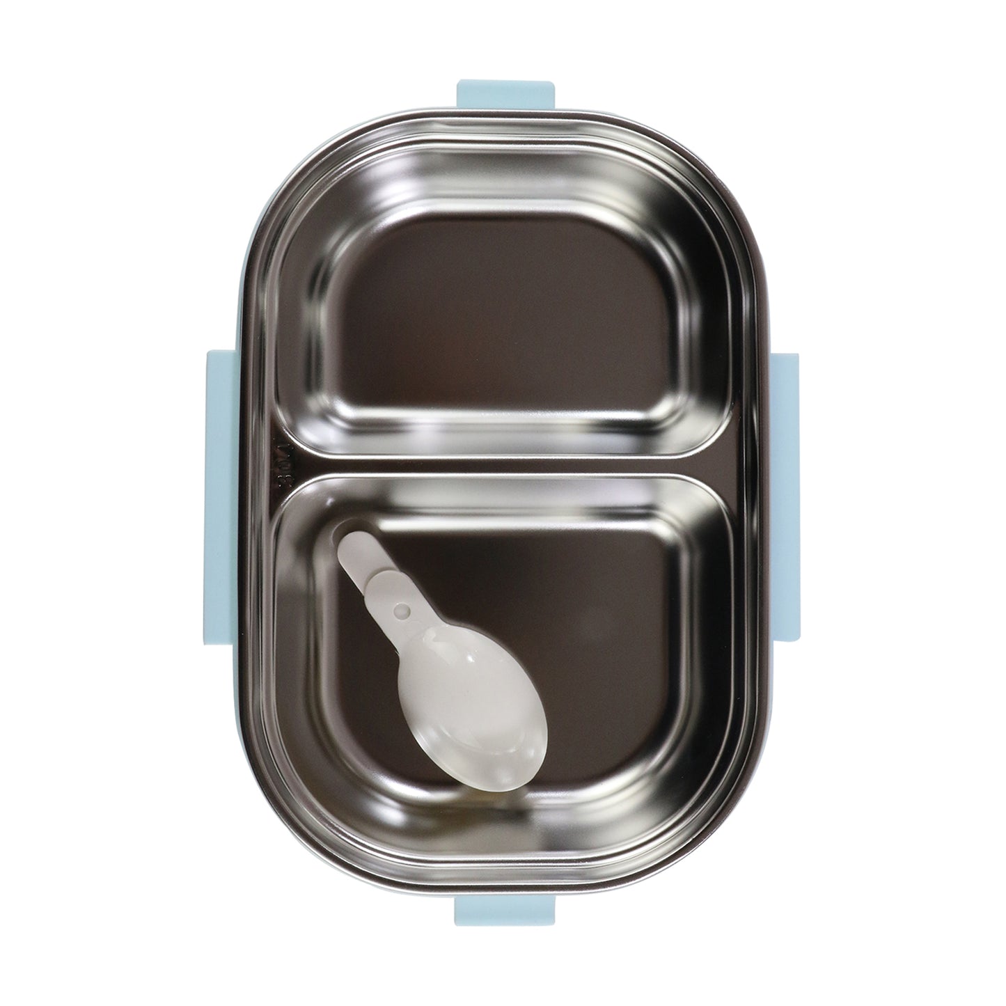 Smily kiddos Stainless Steel Skater Dino Theme Lunch Box - Light blue - medium for 3+ years