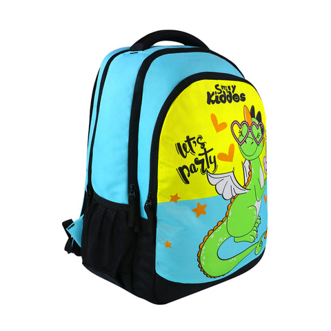 Image of Smily Kiddos 29 Ltrs Junior School Bag  - Party Dragon-Yellow LxWxH :45 X 33 X 20 CM