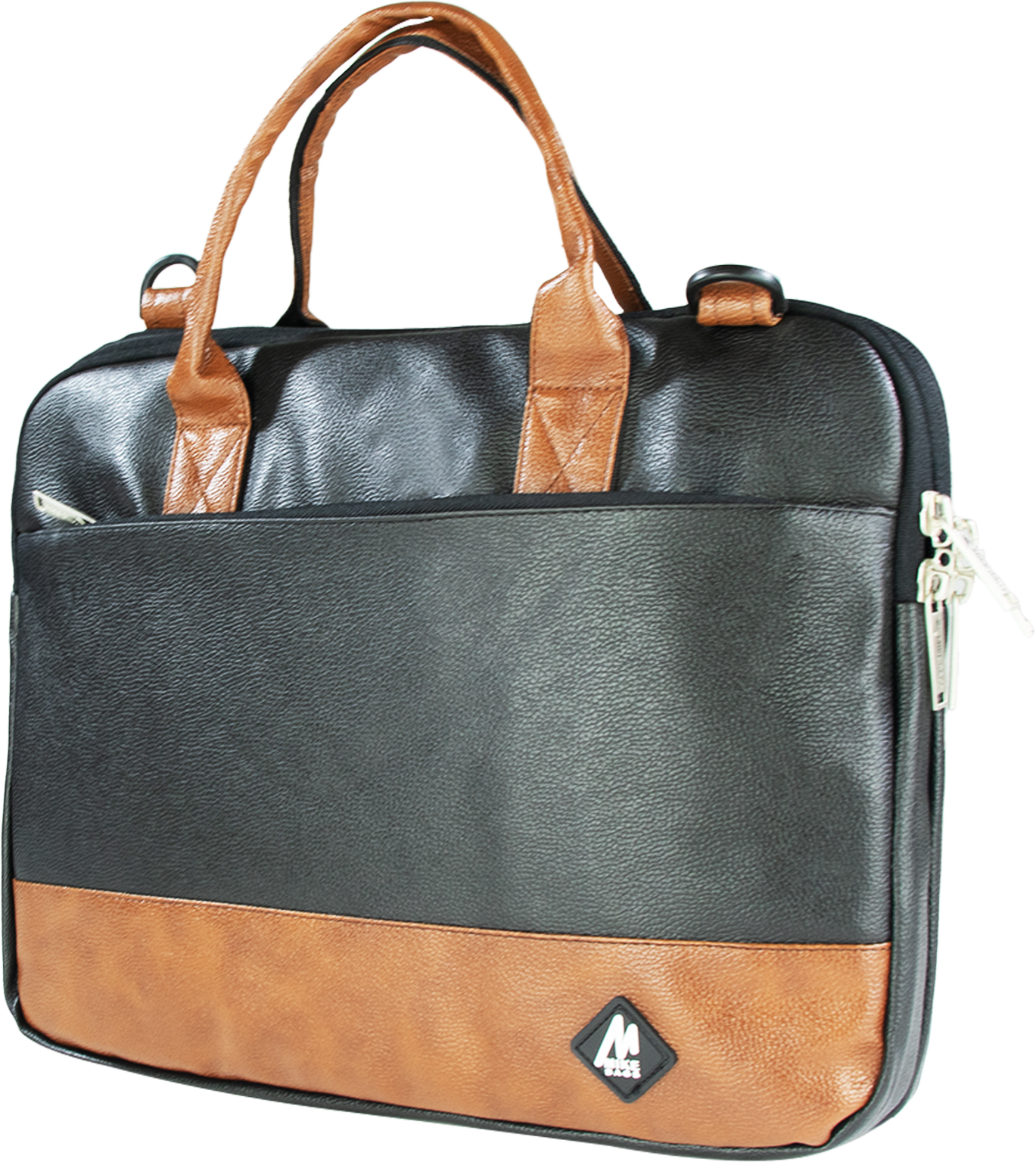 Mike Executive File Bag - Black & Tan