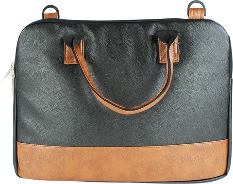 Image of Mike Executive File Bag - Black & Tan