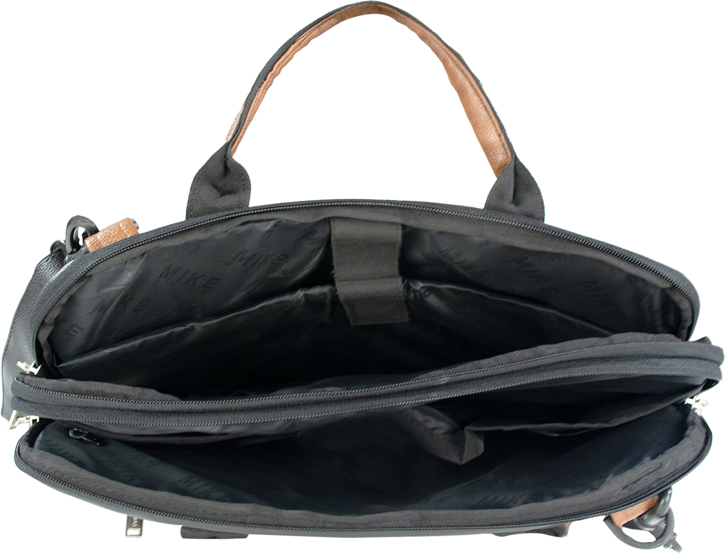 Mike Executive File Bag - Black & Tan