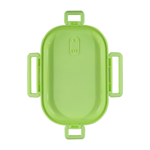 Image of Smily kiddos Stainless Steel Roar Dino Theme Lunch Box - Green - medium for 3+ years