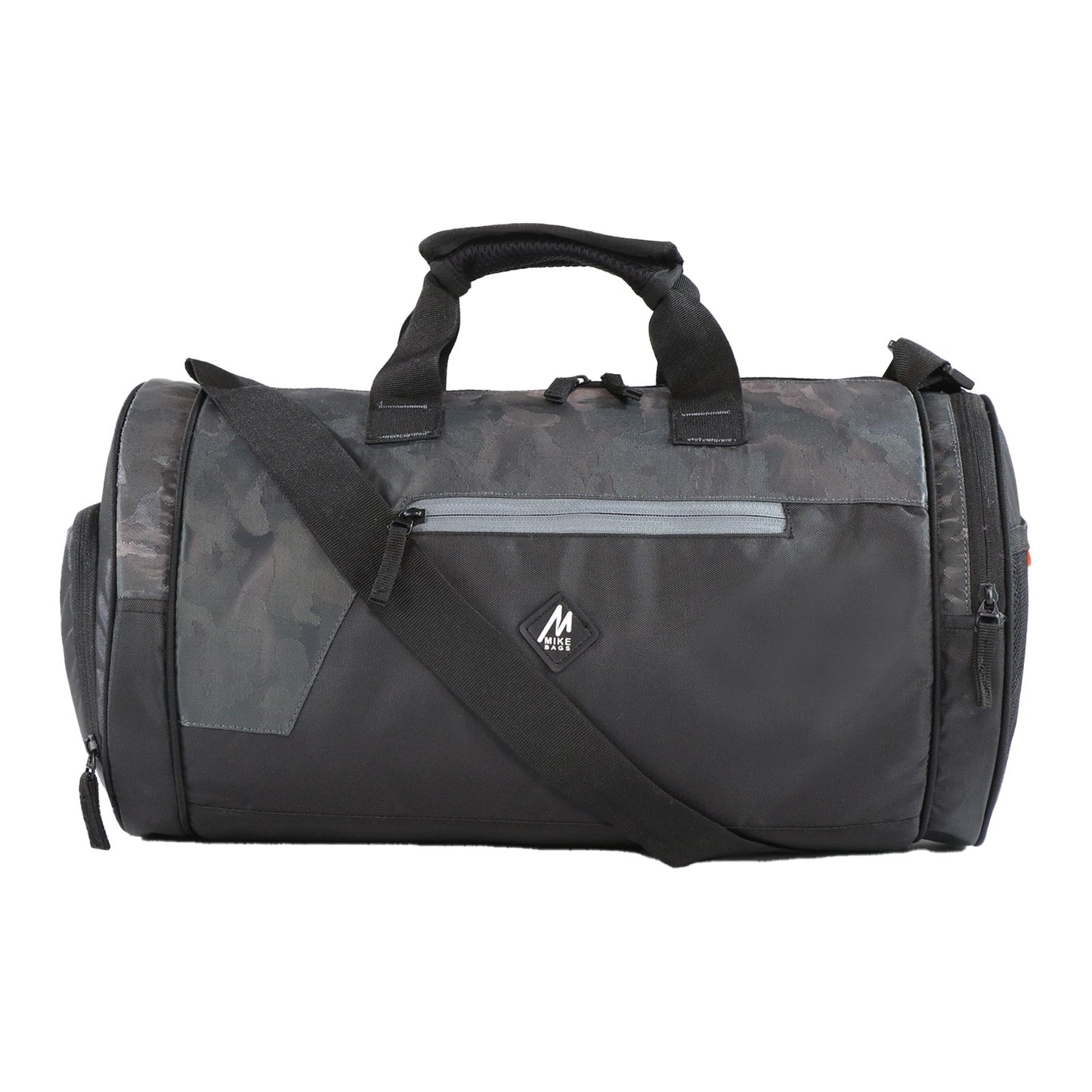 Mike Dual Tone Gym Bag With Shoe Pouch - Grey