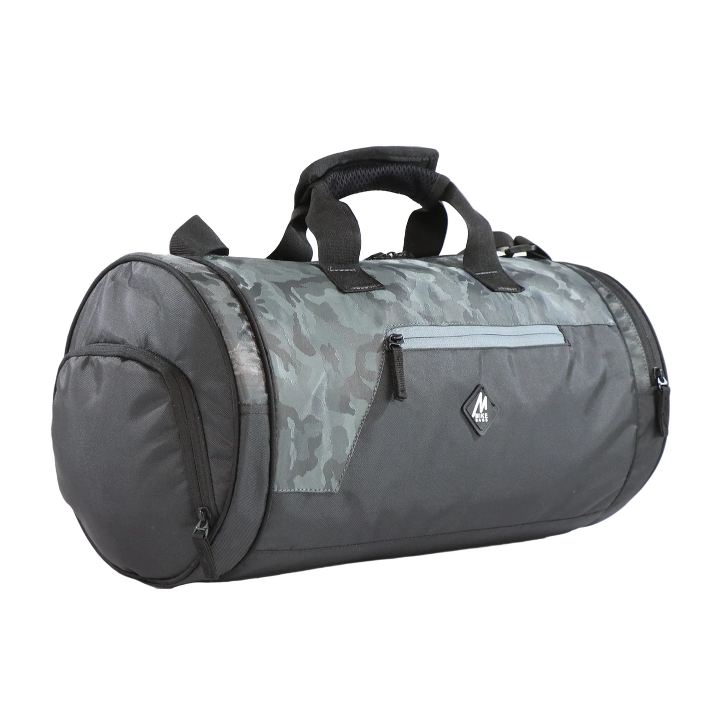Mike Dual Tone Gym Bag With Shoe Pouch - Grey