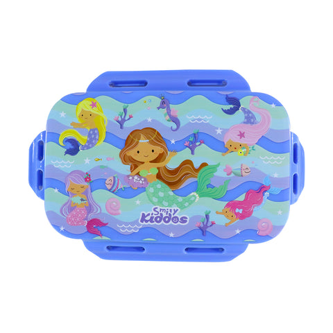 Image of Smily Kiddos Small Brunch Lunch Box – Magical Mermaid Theme | Stainless Steel Food Box for Kids – Ocean Adventure Design