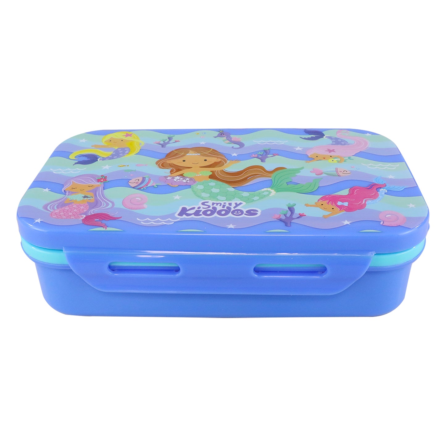 Smily Kiddos Small Brunch Lunch Box – Magical Mermaid Theme | Stainless Steel Food Box for Kids – Ocean Adventure Design