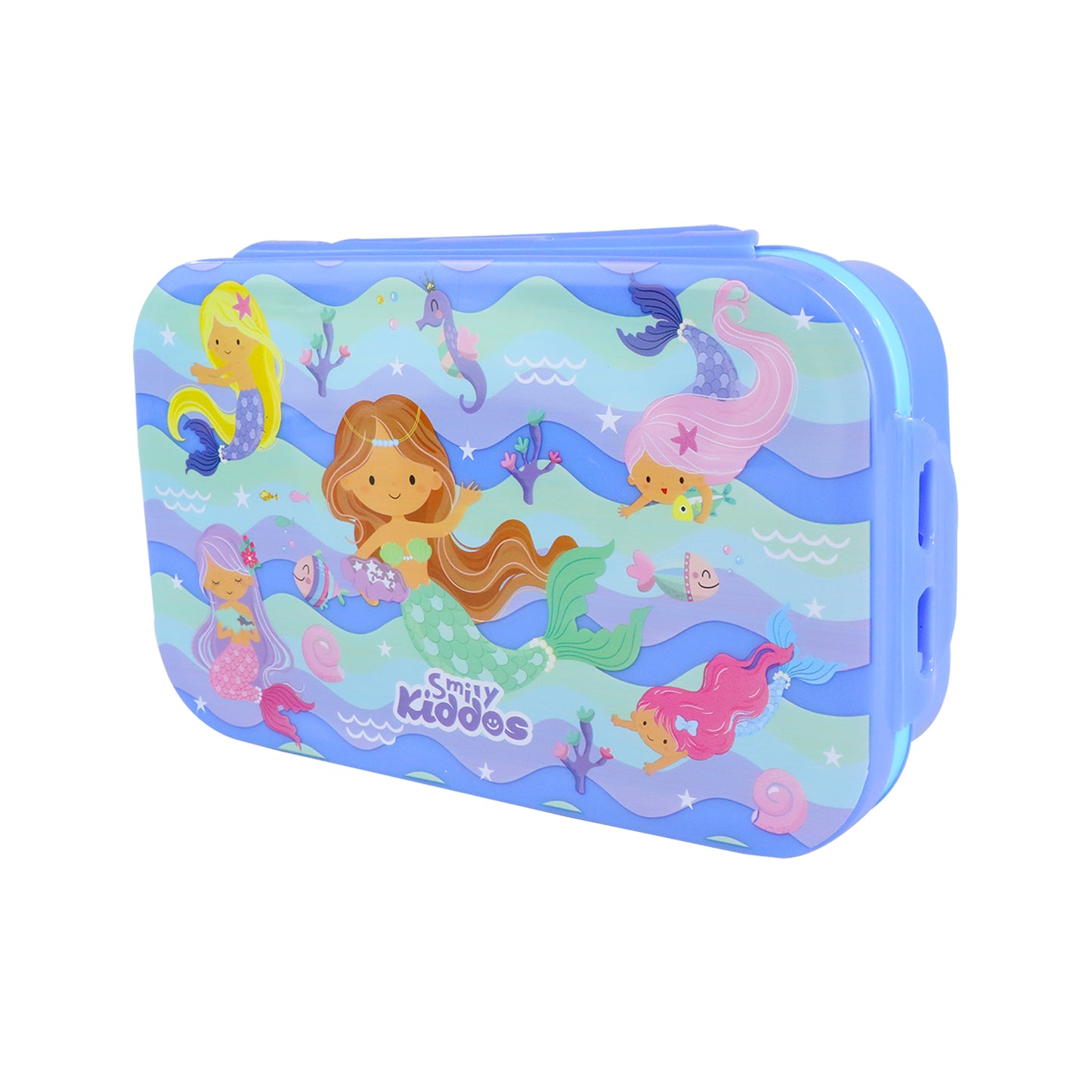 Smily Kiddos Small Brunch Lunch Box – Magical Mermaid Theme | Stainless Steel Food Box for Kids – Ocean Adventure Design