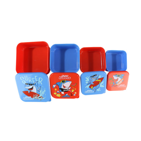 Image of Smily Kiddos 4 in 1 container - Shark Theme