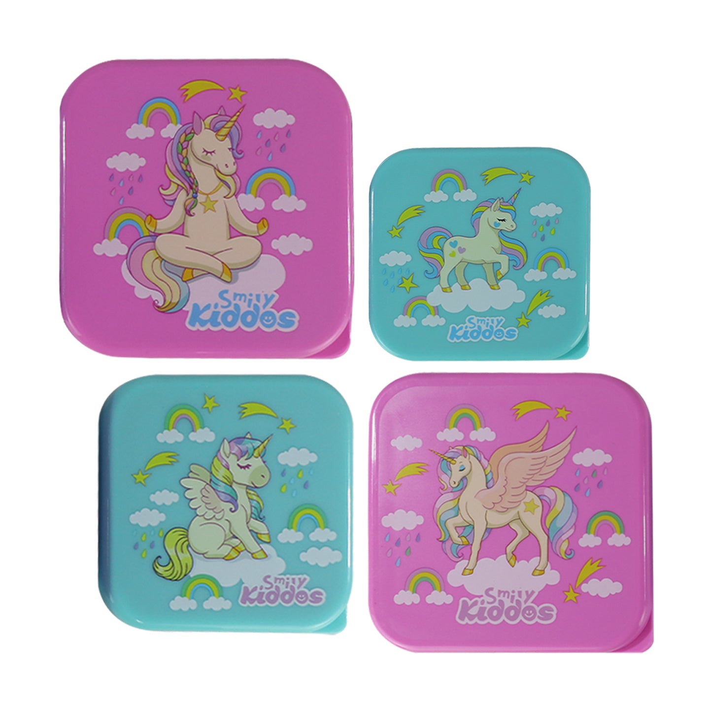 Smily Kiddos 4 in 1 container - Unicorn Theme