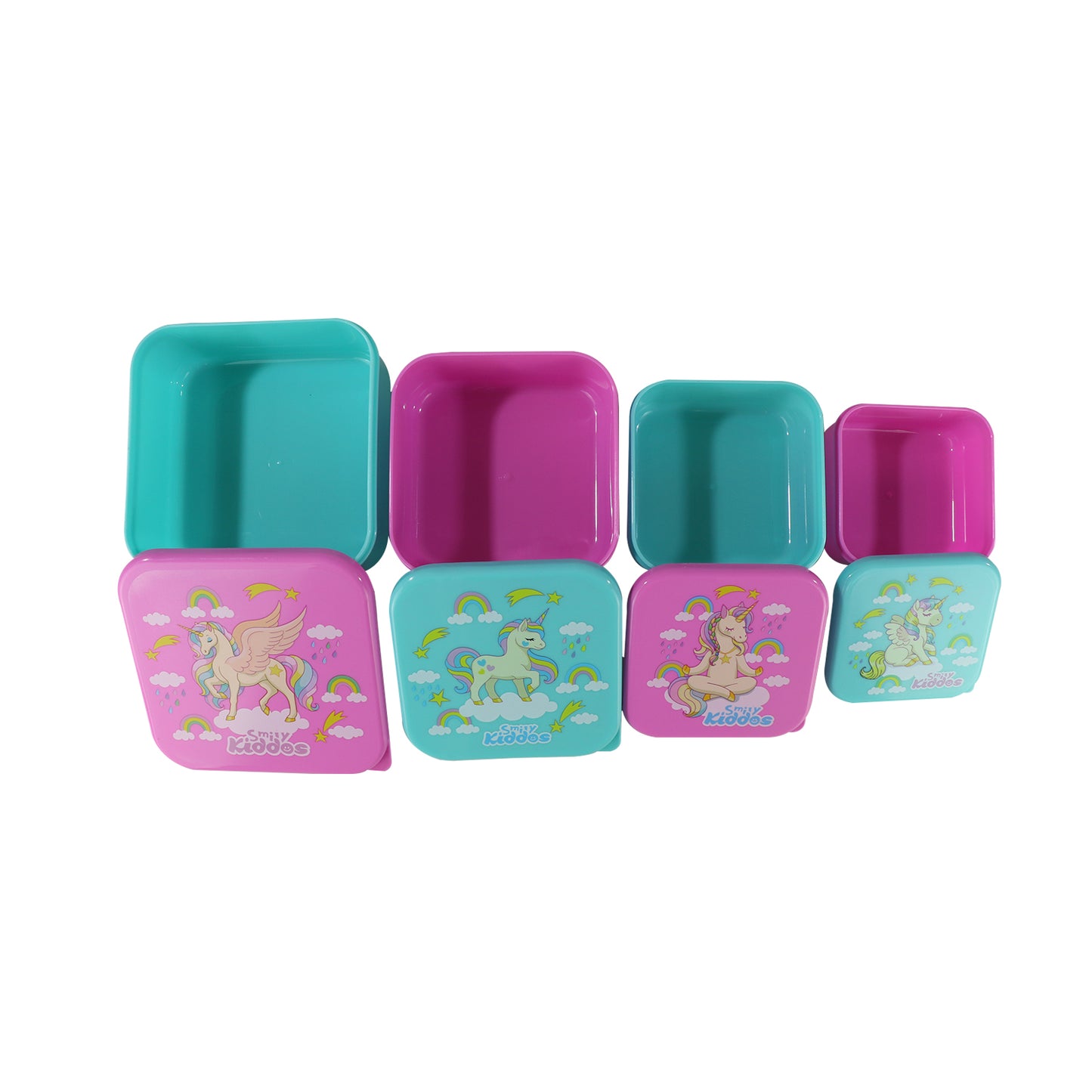 Smily Kiddos 4 in 1 container - Unicorn Theme