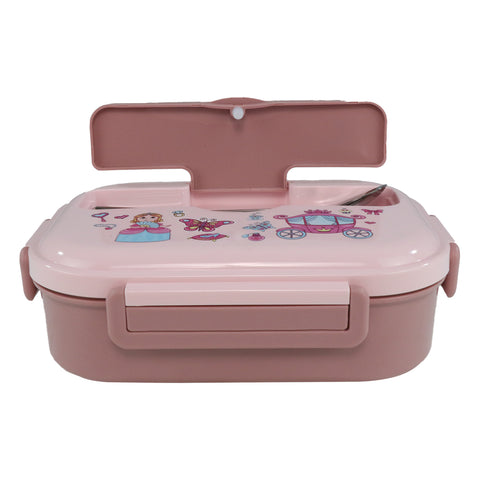 Image of Smily kiddos Stainless Princess Theme Lunch Box -Pink - Large