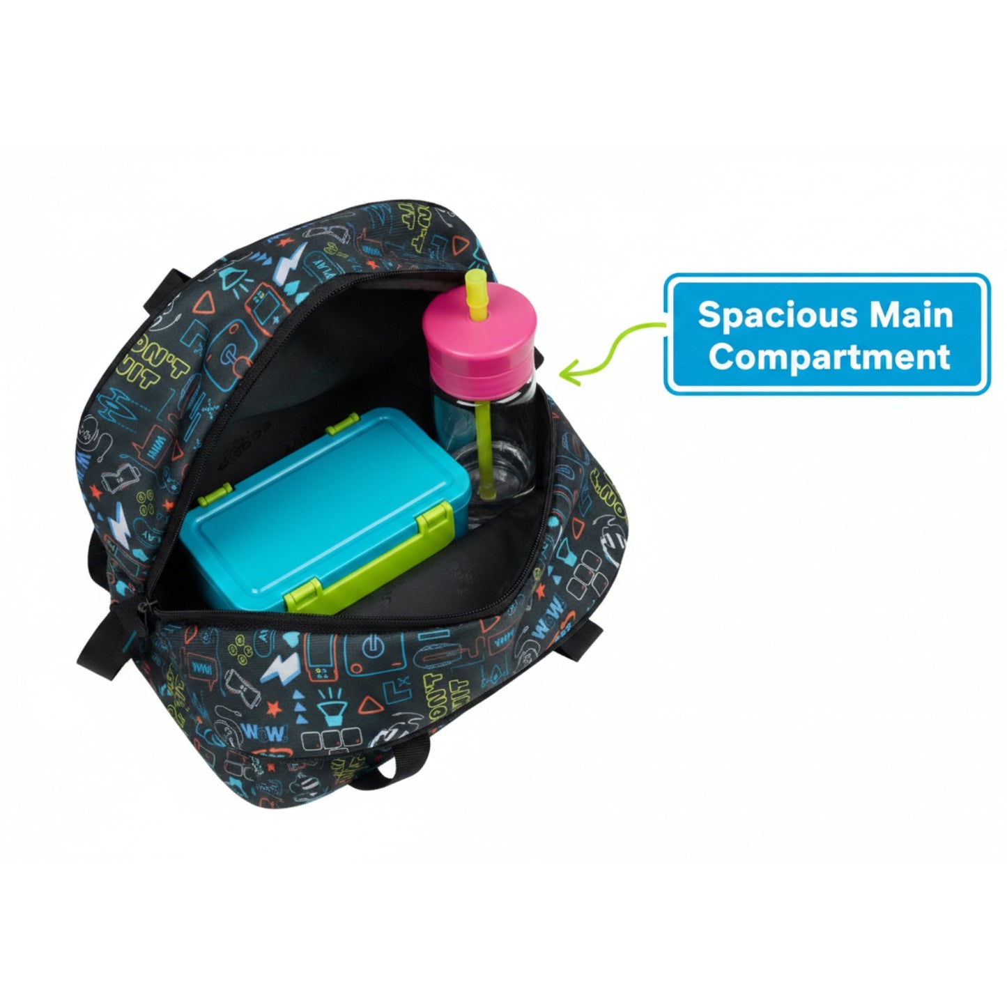 Joy Lunch Bag Senior - Arcade Fuel Theme | Grey