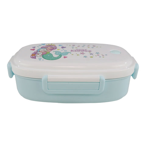 Image of Smily kiddos Stainless Steel Lunch Box Small Mermaid Theme - Blue 3+ years