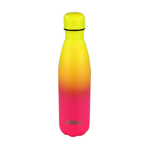 Stainless school bottle for kids - Matte Yellow pink