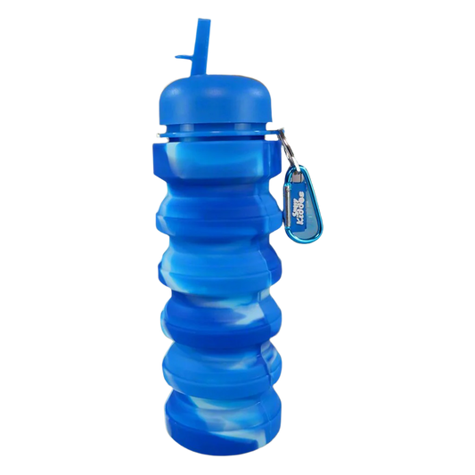Smily Kiddos Silicone Expandable & Foldable Water Bottle Blue