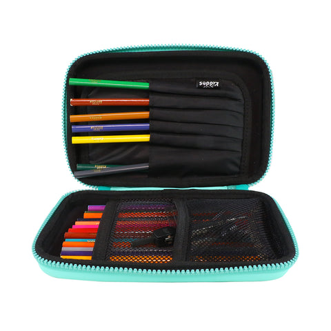 Image of Smily Kiddos Single compartment Eva pencil case - Llama Theme Green