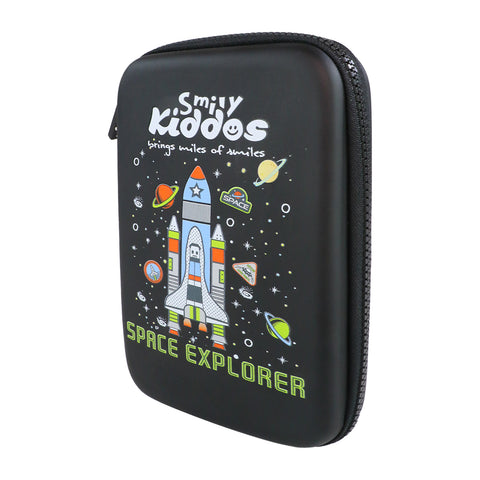 Image of Smily Kiddos Single compartment Eva pencil case - Space Explorer Black