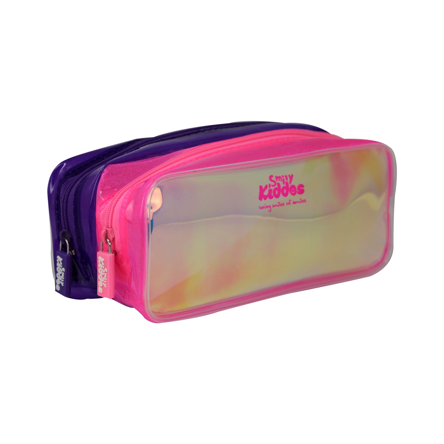 Smily Kiddos Gleamy Pencil Pouch Pink