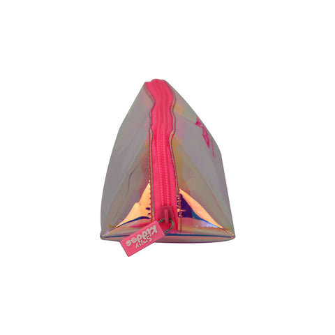 Image of Smily Holograph Pencil Pouch Pink