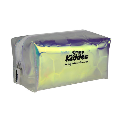 Image of Smily Transparent Cosmetic Pouch Silver