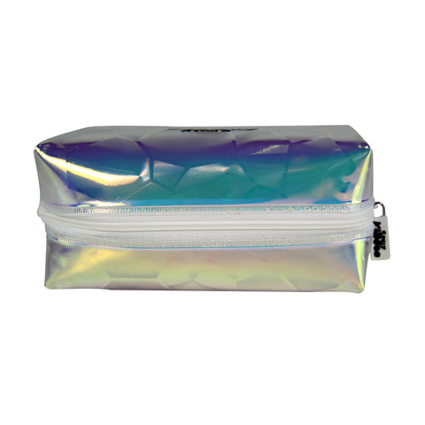 Image of Smily Transparent Cosmetic Pouch Silver