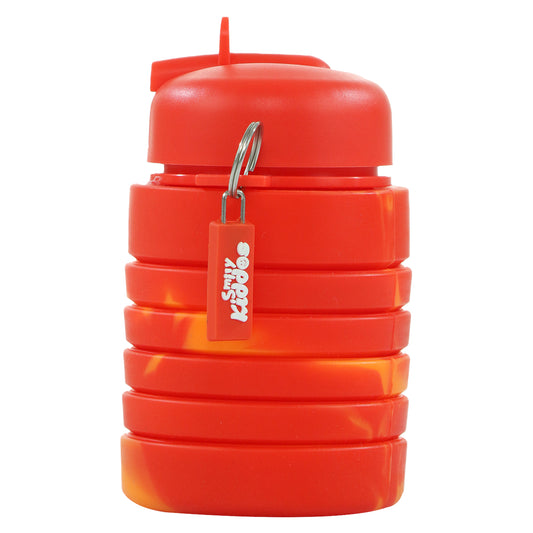Smily Kiddos Silicone Expandable & Foldable Water Bottle Red