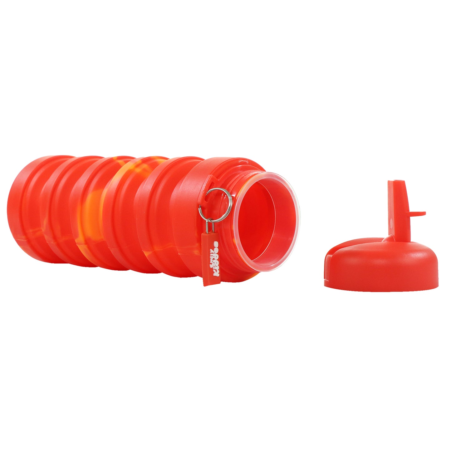 Smily Kiddos Silicone Expandable & Foldable Water Bottle Red