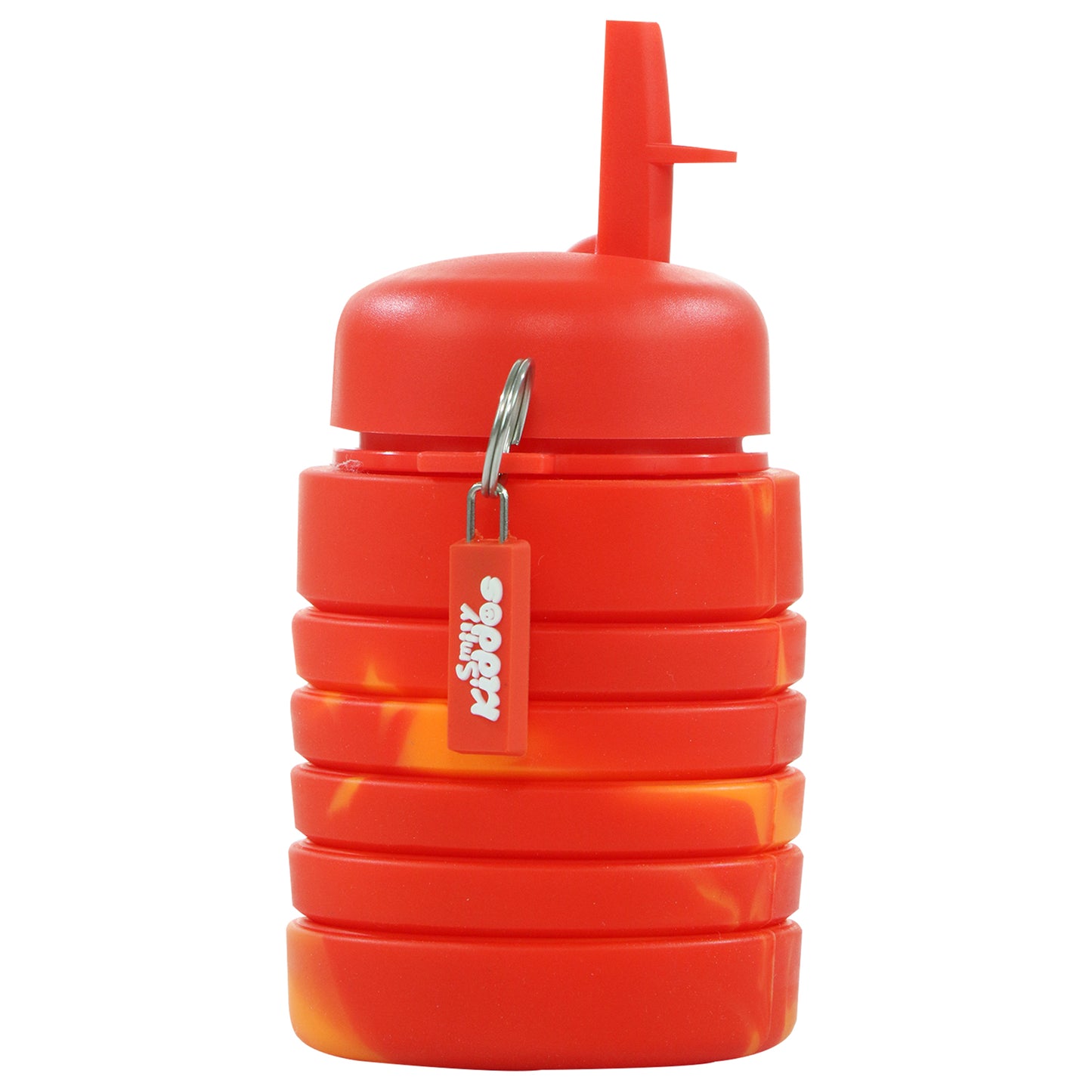 Smily Kiddos Silicone Expandable & Foldable Water Bottle Red