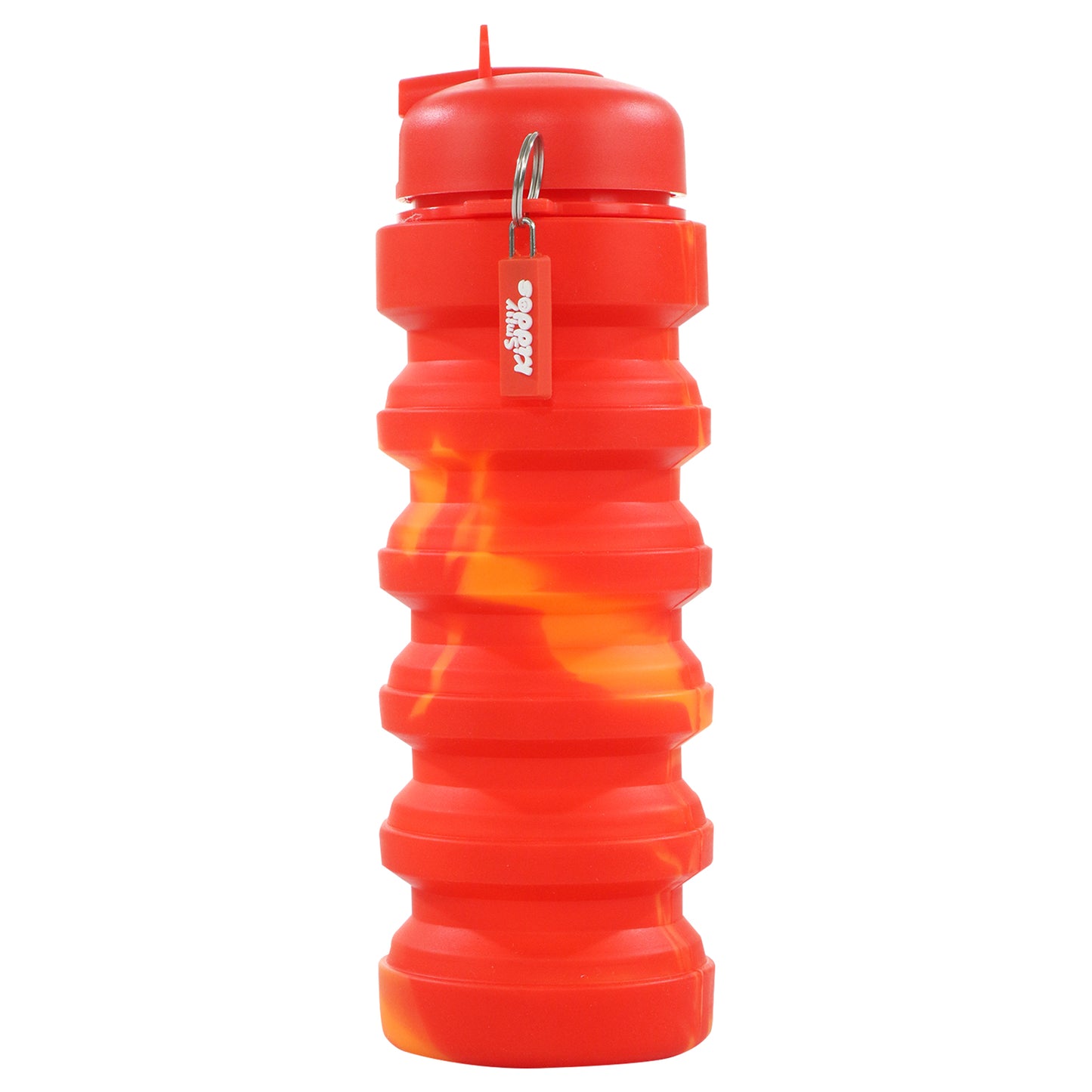 Smily Kiddos Silicone Expandable & Foldable Water Bottle Red