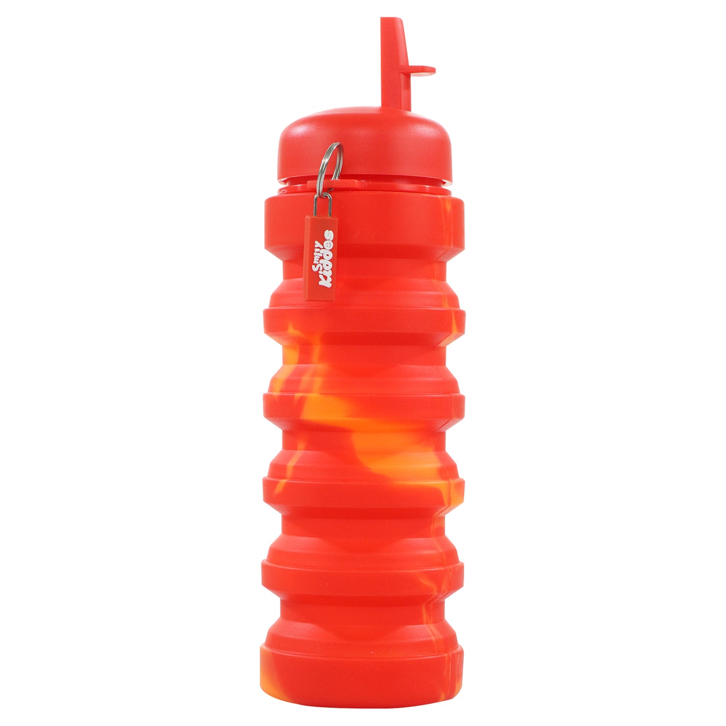 Smily Kiddos Silicone Expandable & Foldable Water Bottle Red